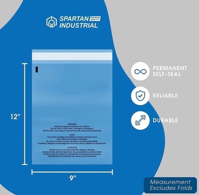 9x12 Self Seal Bags with Warning