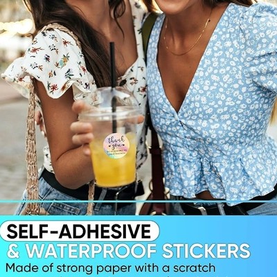 1.5" Holographic Thank you stickers (50pcs)