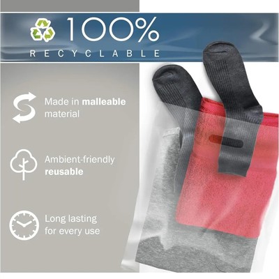 12x16 clear plastic bag with handle