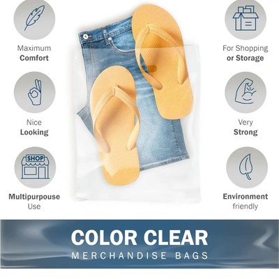 12x16 clear plastic bag with handle