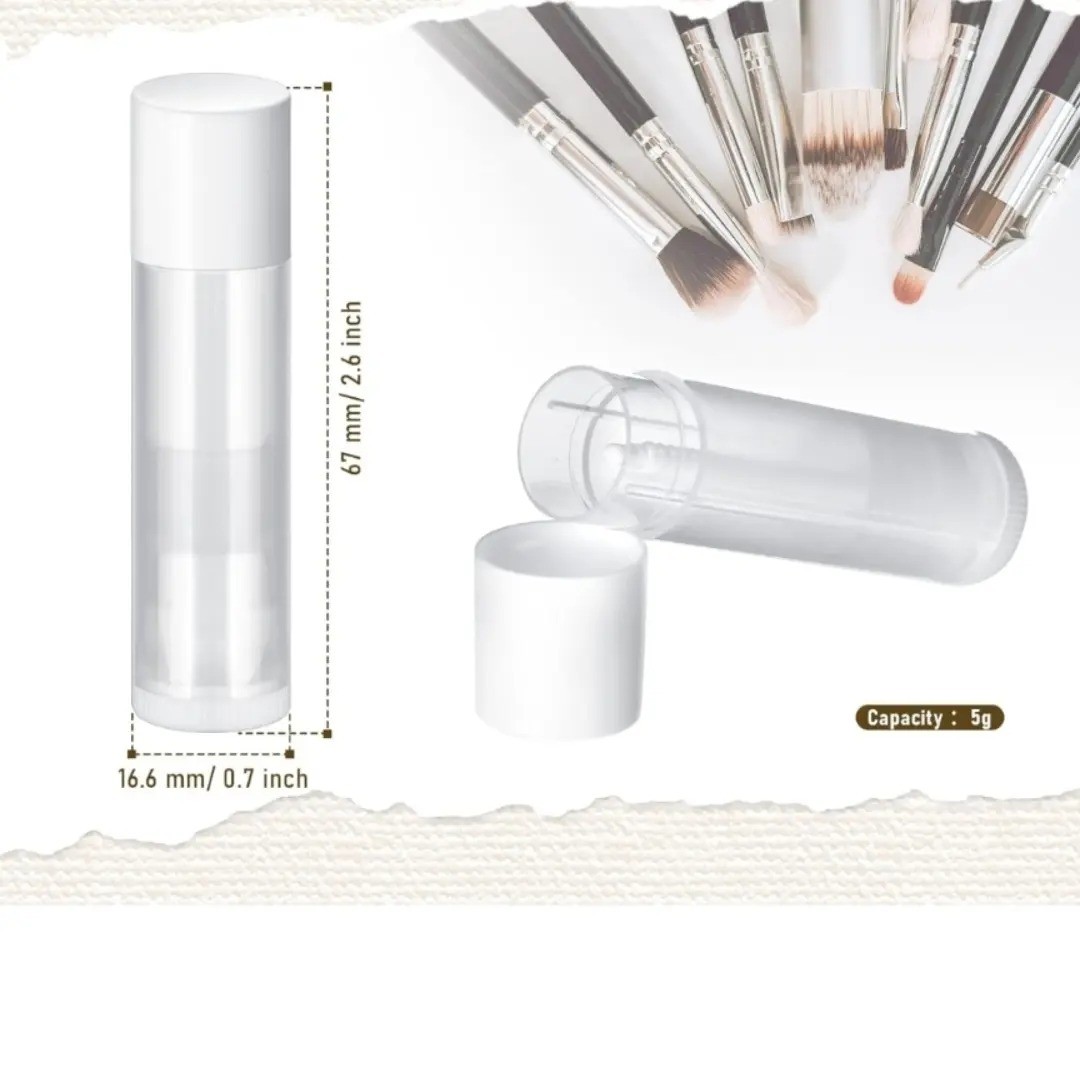 Clear lipbalm tubes with lid