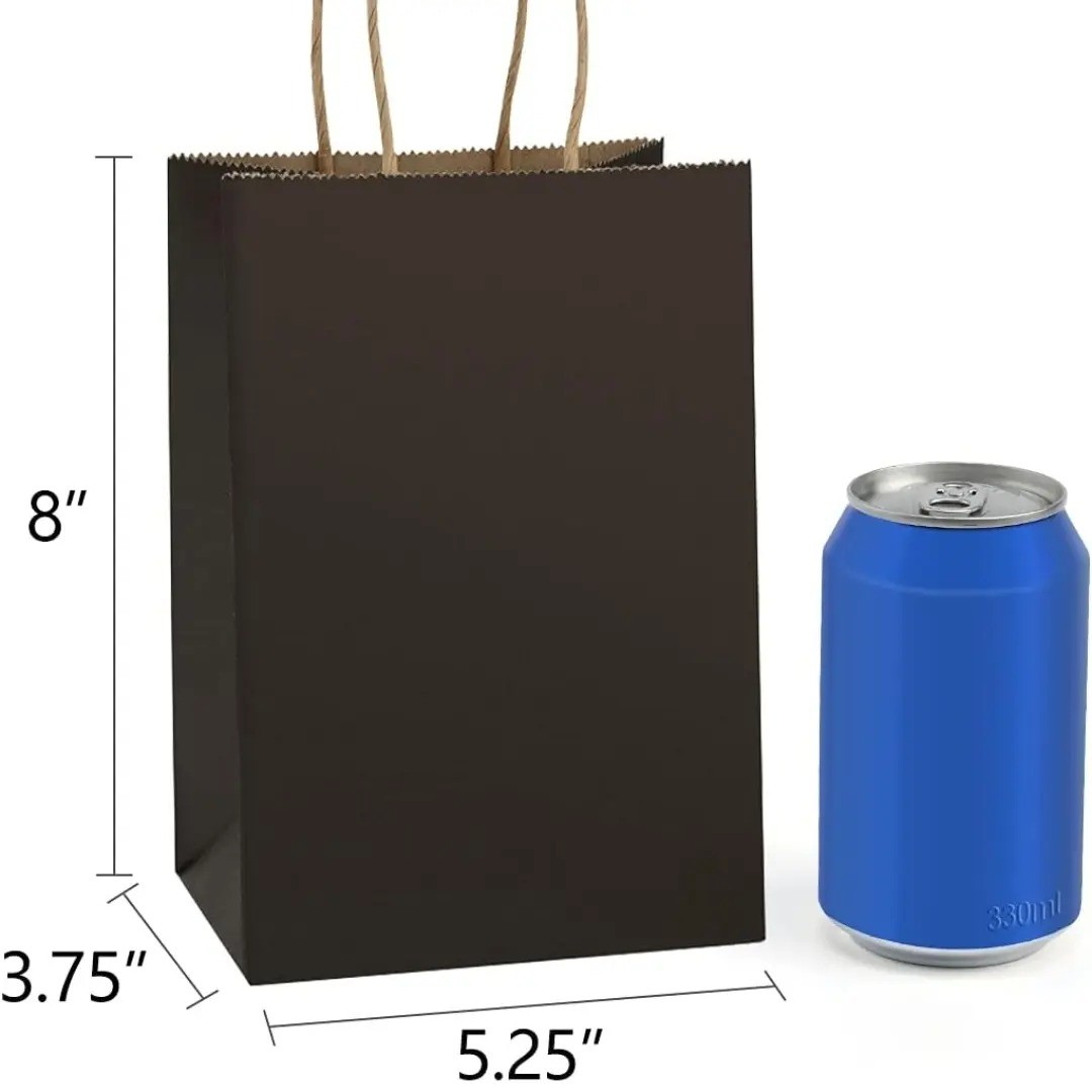 8x5.25 Black paper with handle