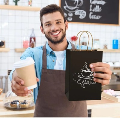 8x5.25 Black paper with handle