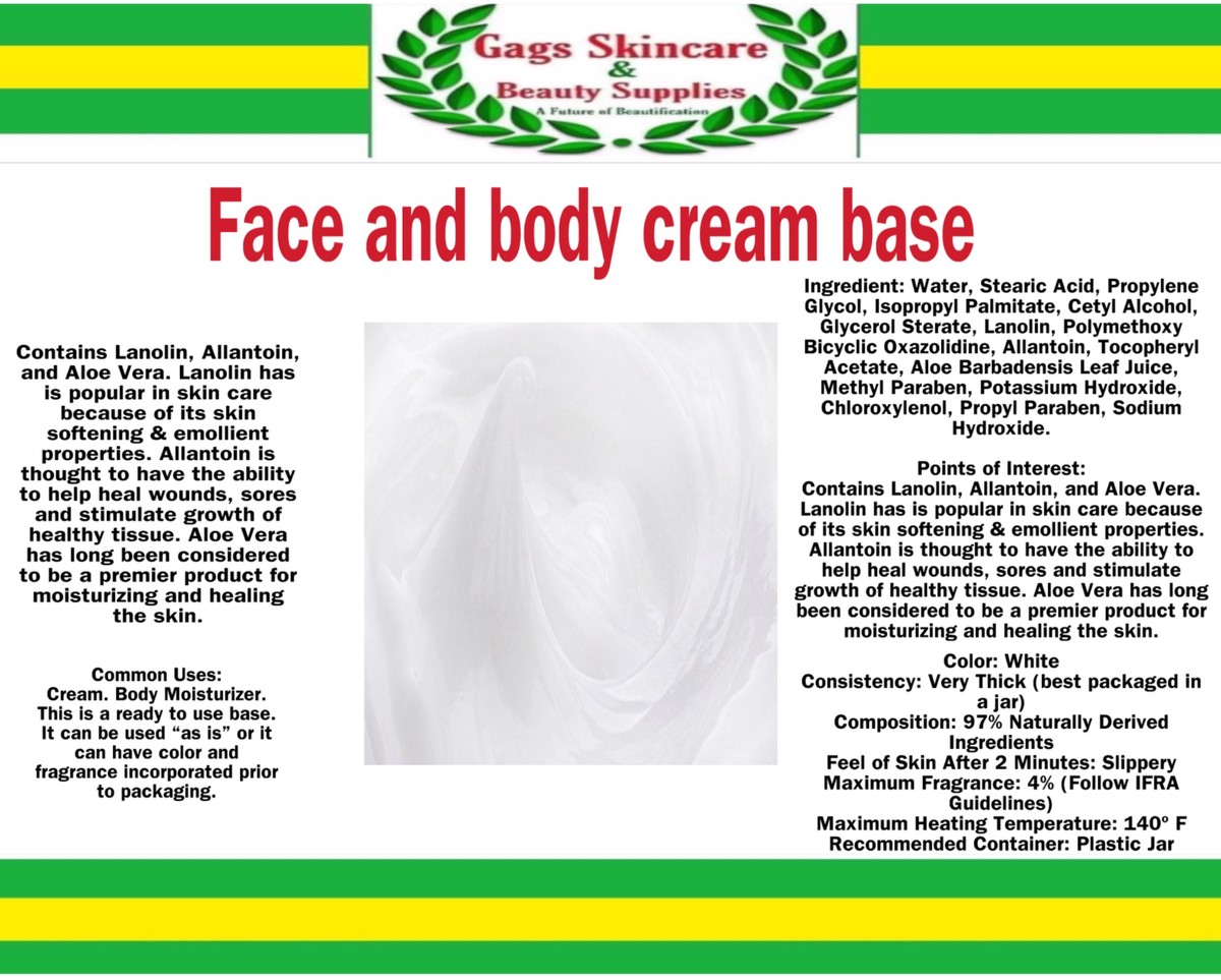 Face and body cream base