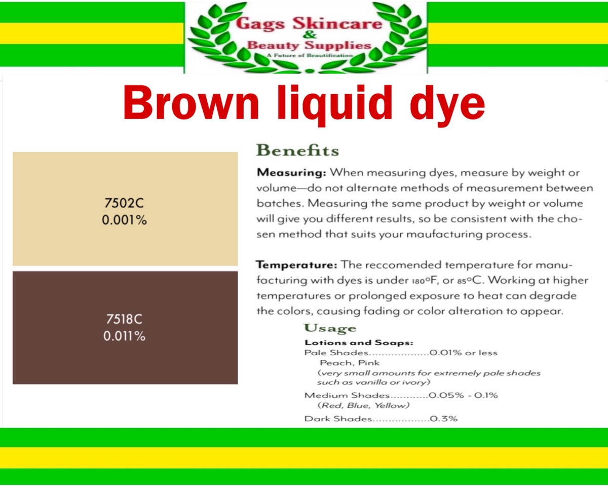 Brown Liquid dye