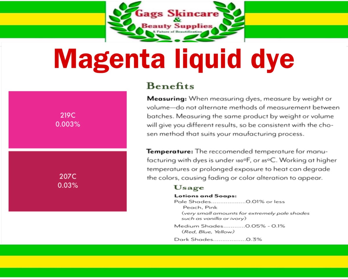 Magenta liquid dye