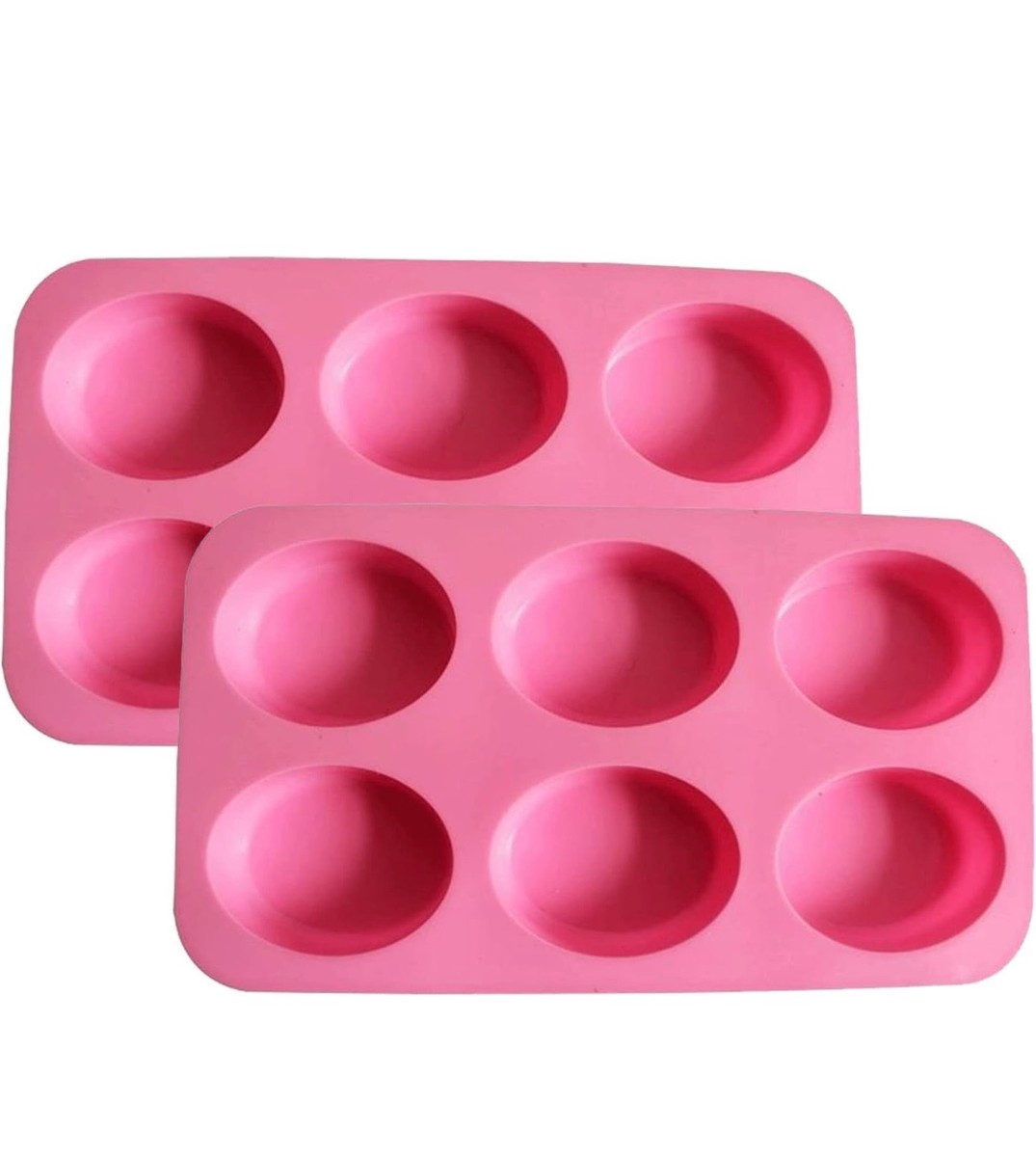 Oval 6 Cavity Silicone Soap Mold