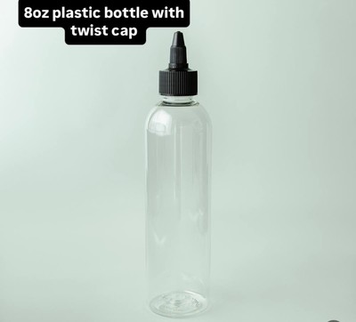 8oz clear plastic bottle