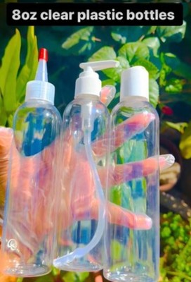 8oz clear plastic bottle