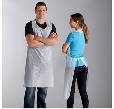 Choice Disposable Heavy Weight White Poly Apron