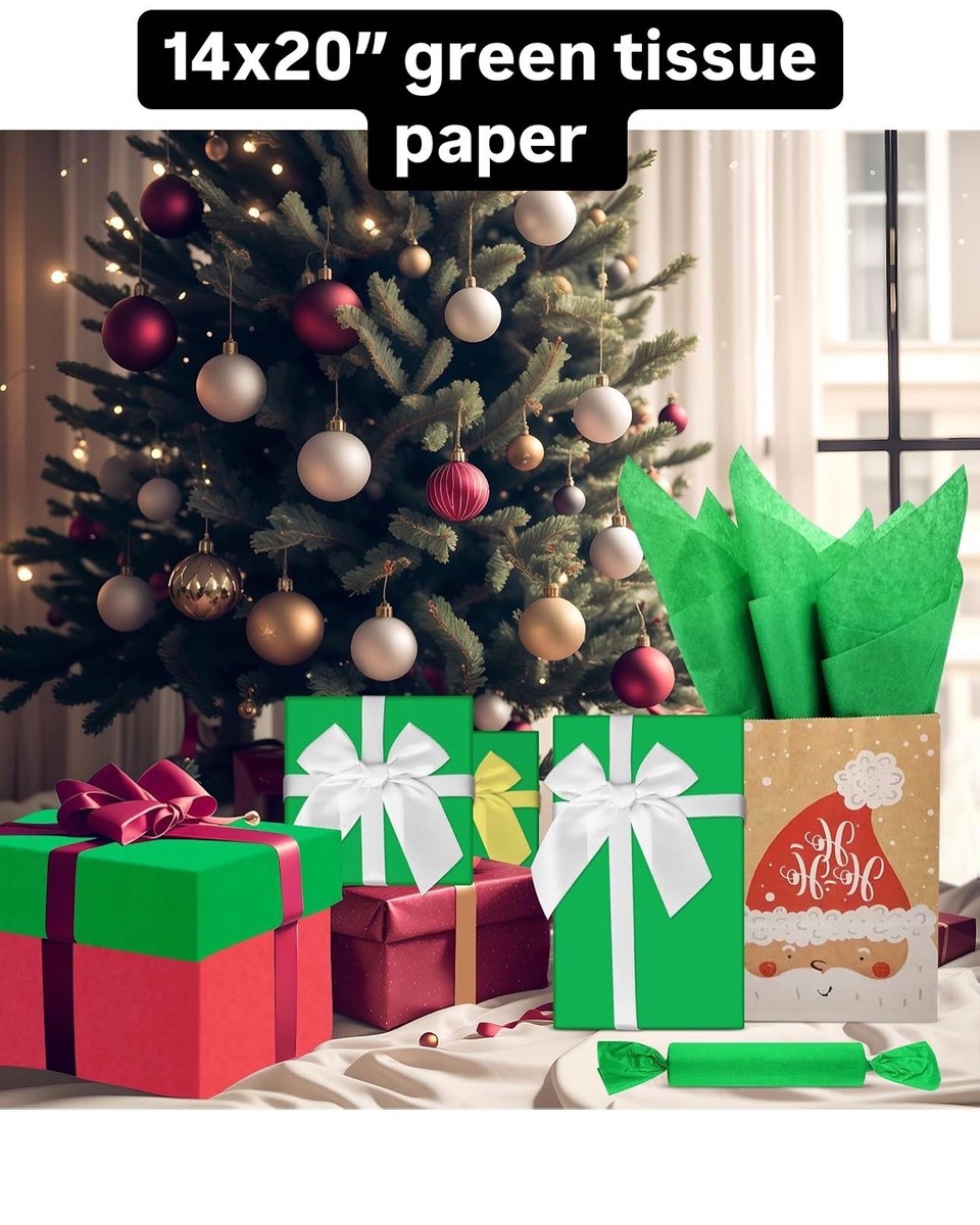 Green tissue Paper 14”x20”