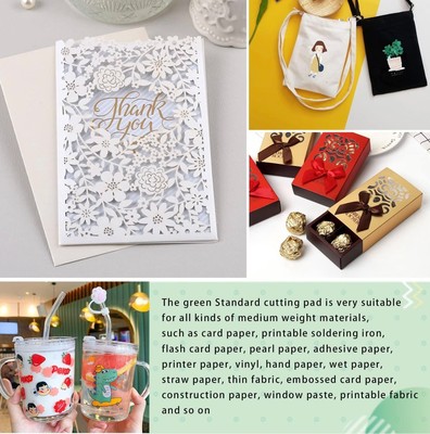 12x12” Standard Green Grip Adhesive Sticky Non-Slip Durable Mat Cut Mats