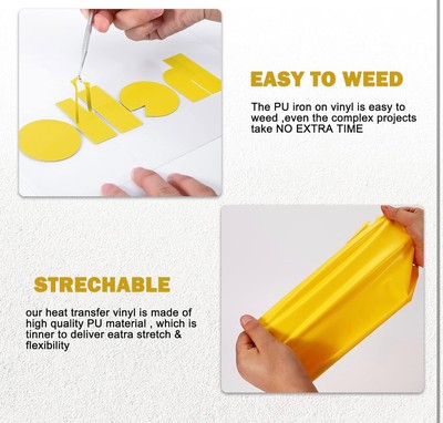 Yellow HTV Vinyl 12”x12”