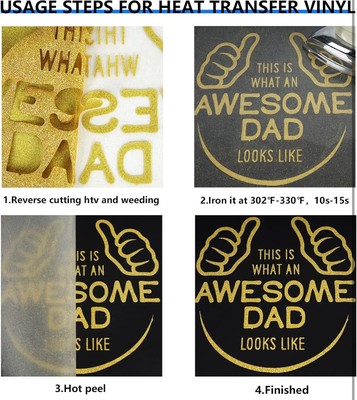 Gold Glitter Htv Vinyl
