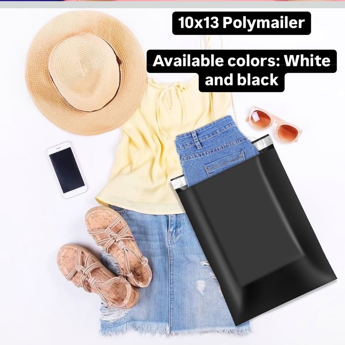 10x13 Black Polymailer Bag