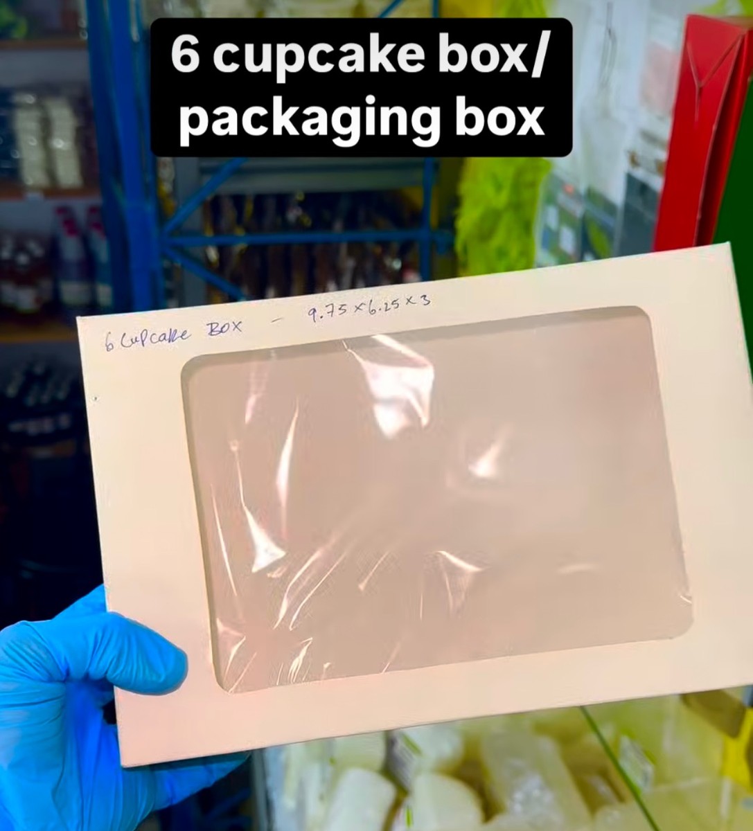 6 Cupcake Box with window (without holder)