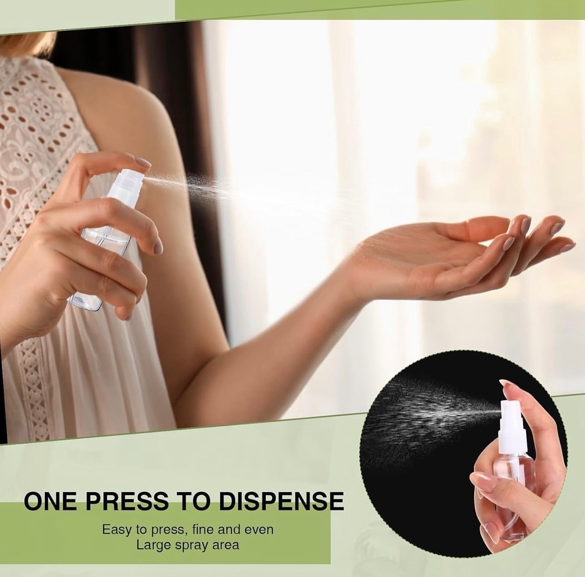 1oz Clear Plastic Bottle with spray cap