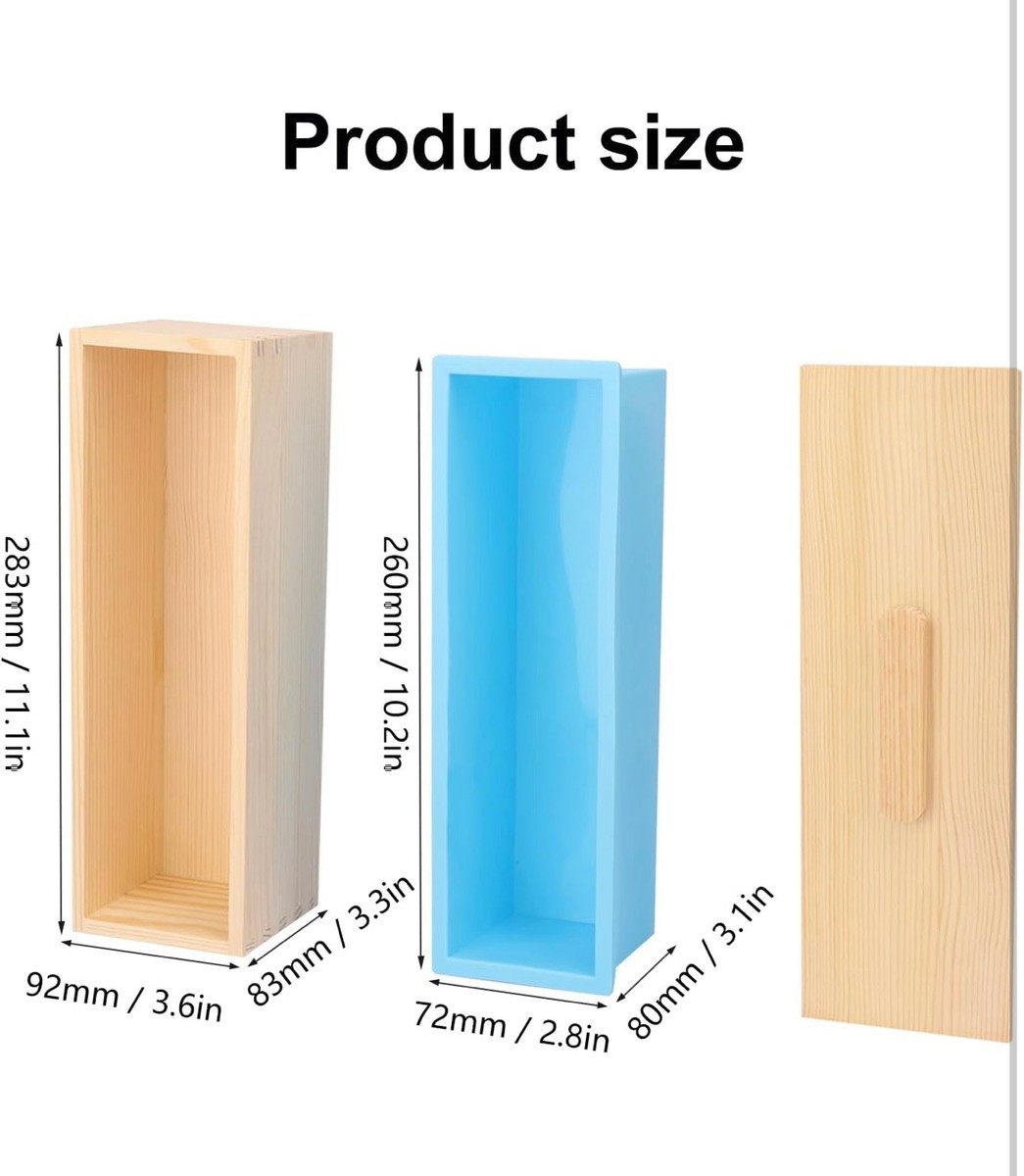 42oz Wooden Soap Mold set