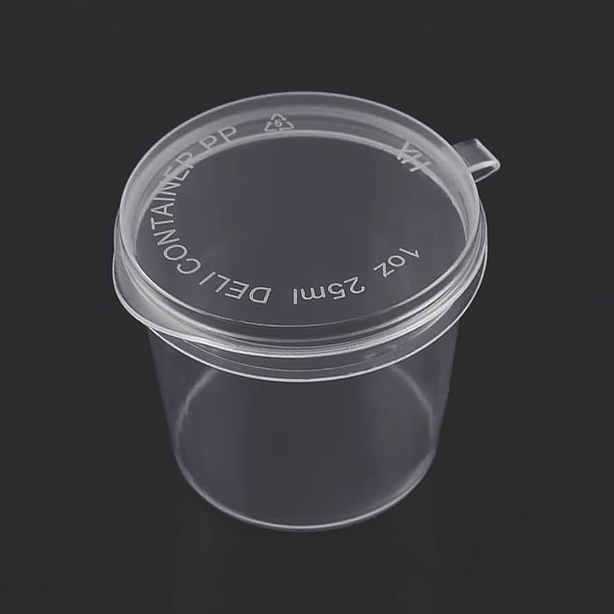 1oz Deli Container with Attached Lid