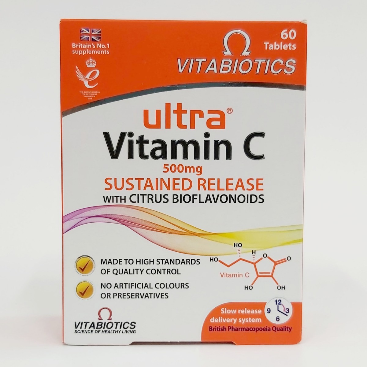 Vitabiotics Ultra Vitamin C Sustained Release 500mg 60 Vitamin Tablets