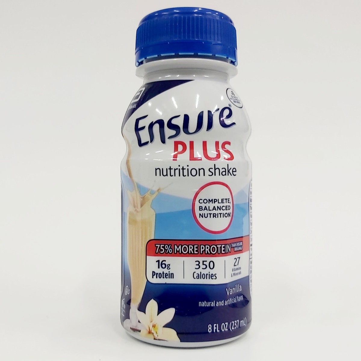Ensure Plus Nutrition Shake, Vanilla, 8-Ounce Bottle