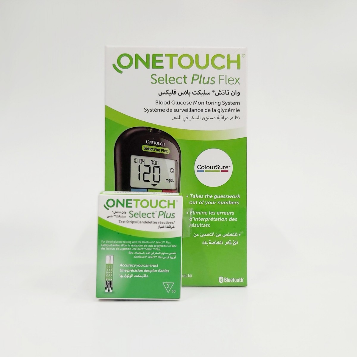 One Touch Select Plus Flex Blood Glucose Monitoring System with 50 Strips