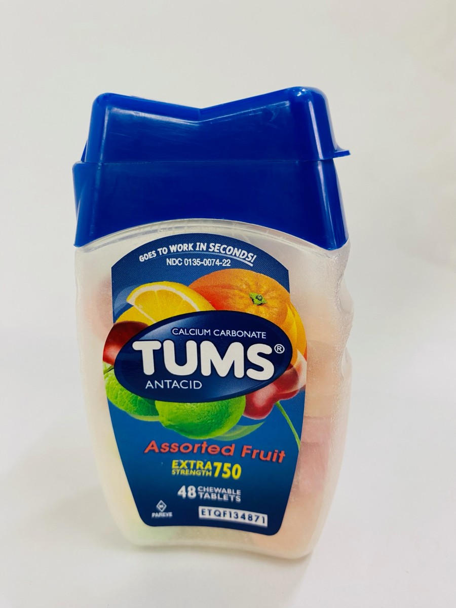 Tums Extra Strength 750 Assorted Fruit, 48