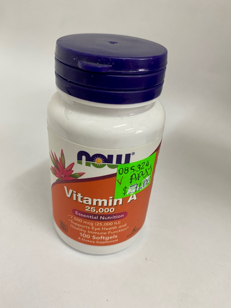 NOW Vitamin A 25,000 Softgels 100's