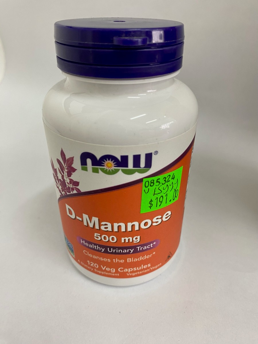 NOW D-Mannose 500mg, 120 Capsules