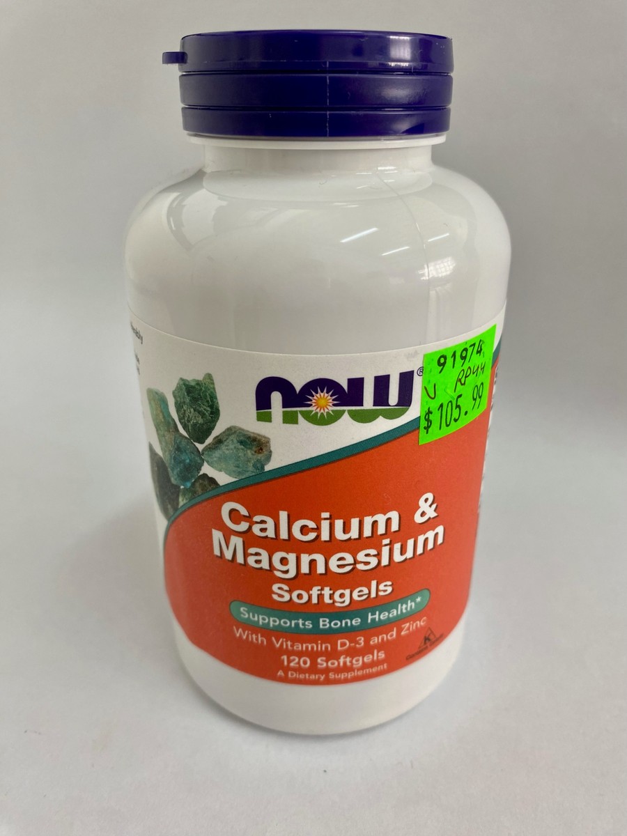 NOW Calcium & Magnesium 120 Softgels