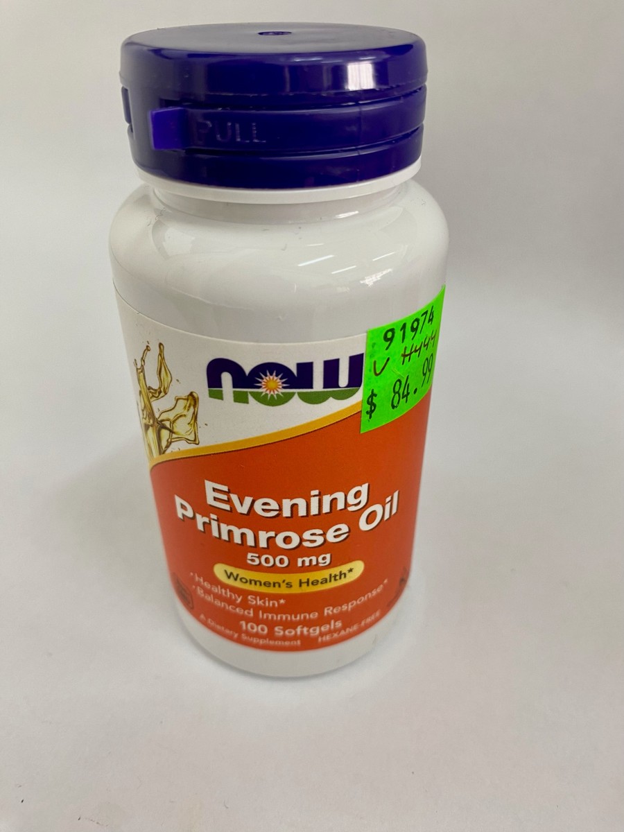 NOW Evening Primrose Oil 500mg, 100 Softgels