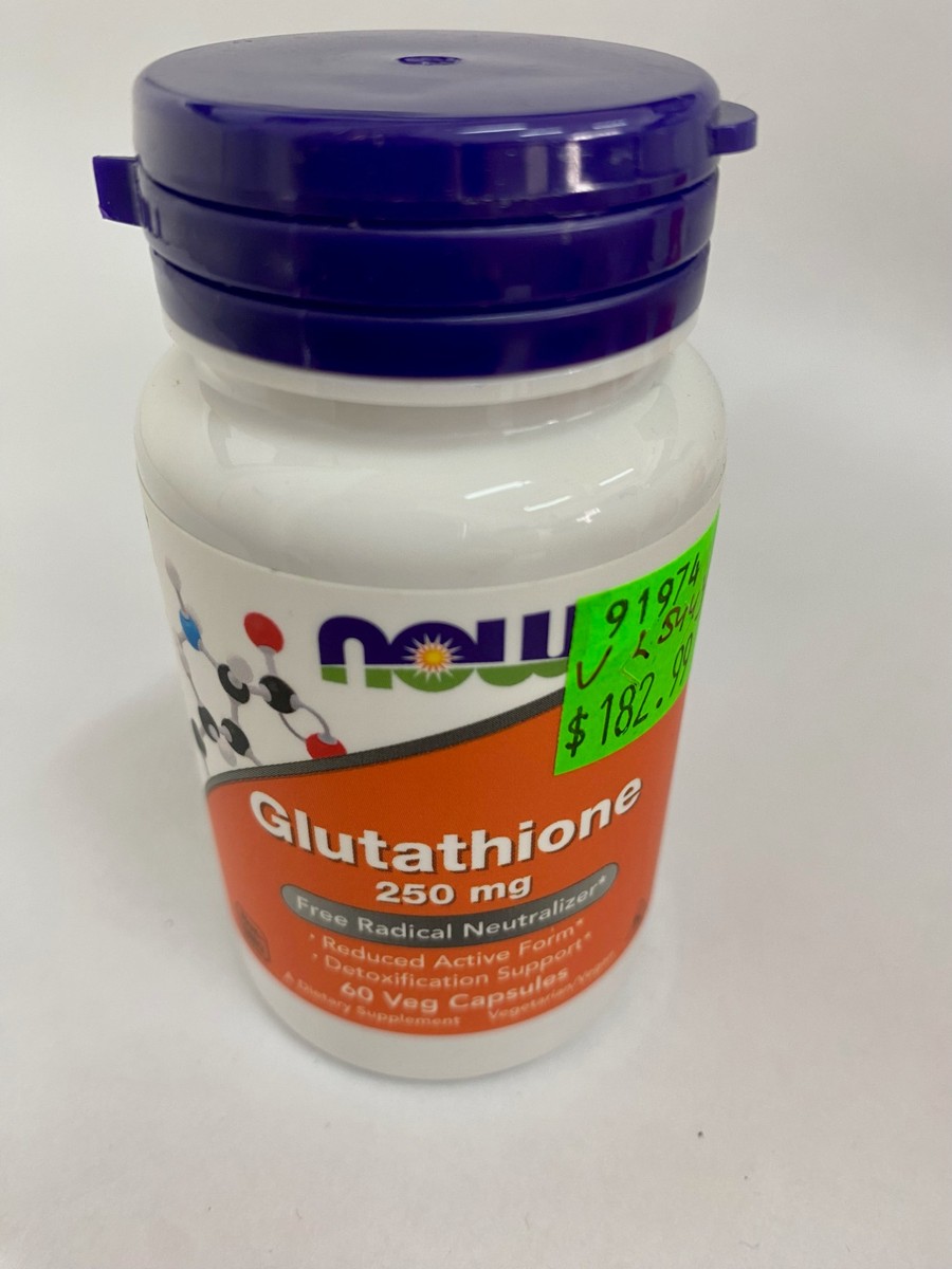 NOW Glutathione 250mg, 60 Capsules