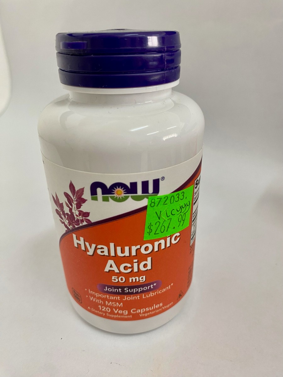 NOW Hyaluronic Acid 50mg, 120 Veg Capsules