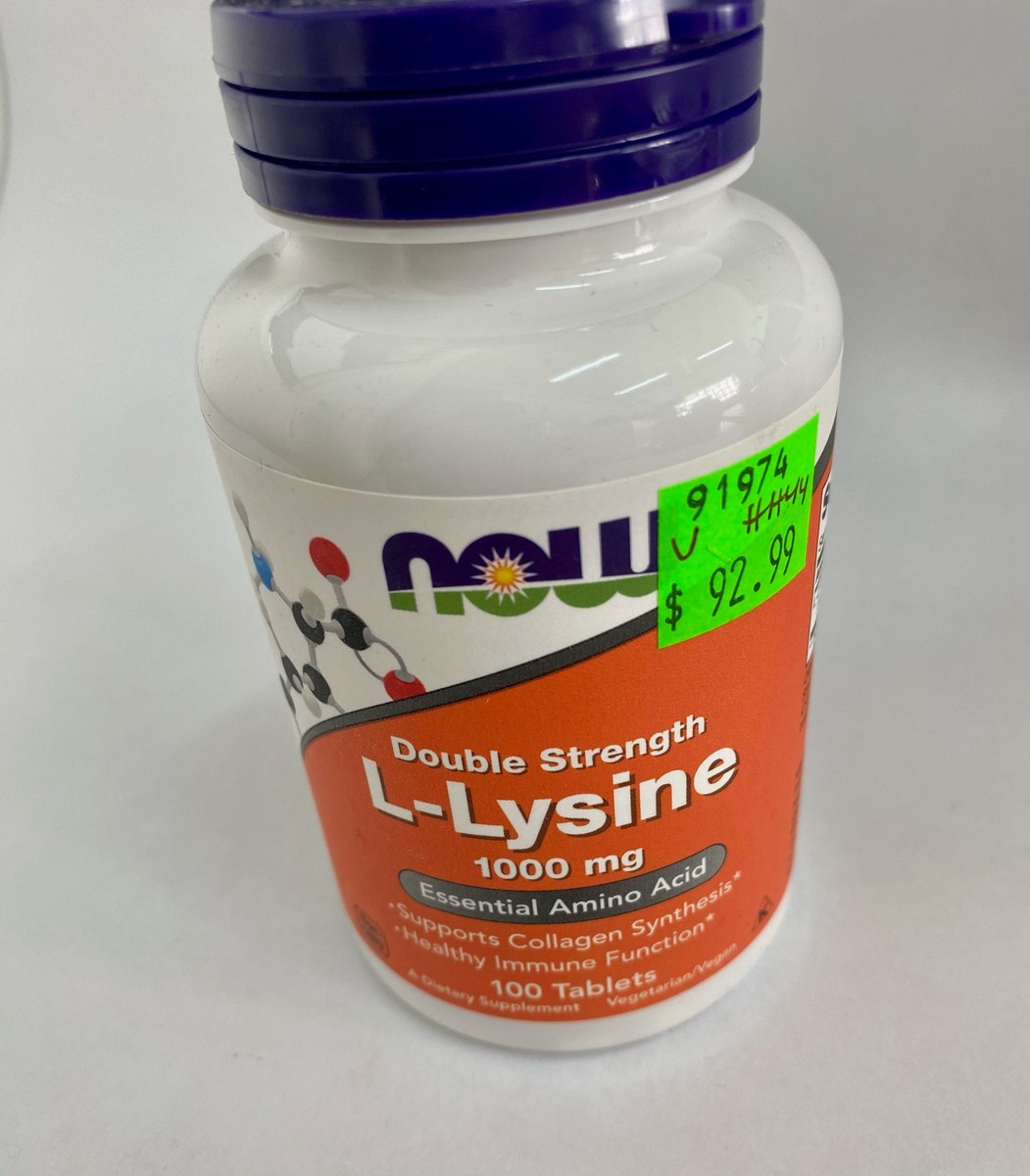 NOW L-Lysine 1000mg, 100 Tablets