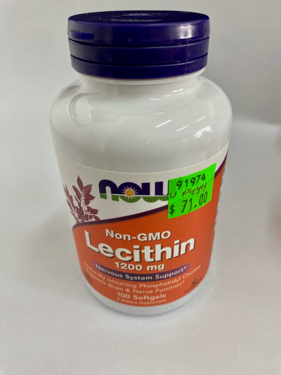NOW Lecithin 1200mg, 100 Softgels