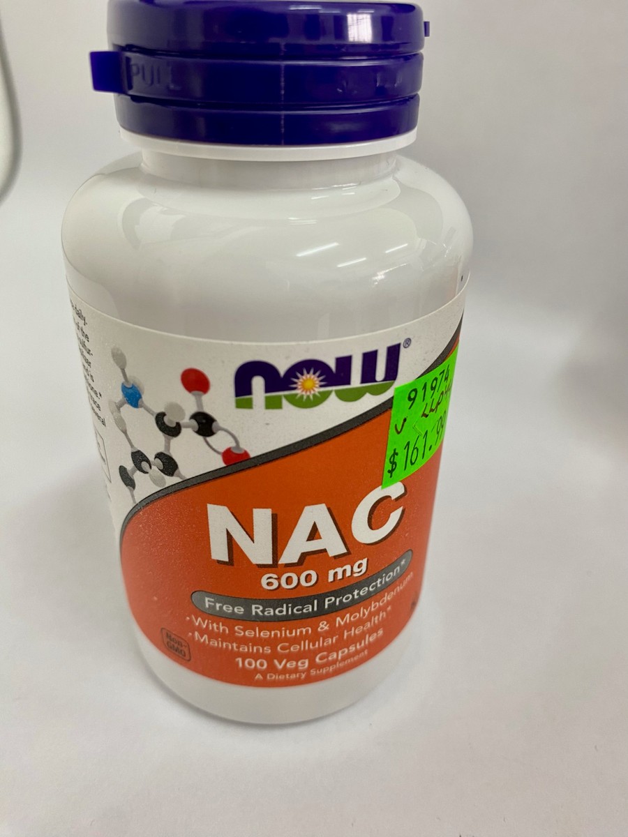 NOW NAC 600mg, 100 Veg Capsules