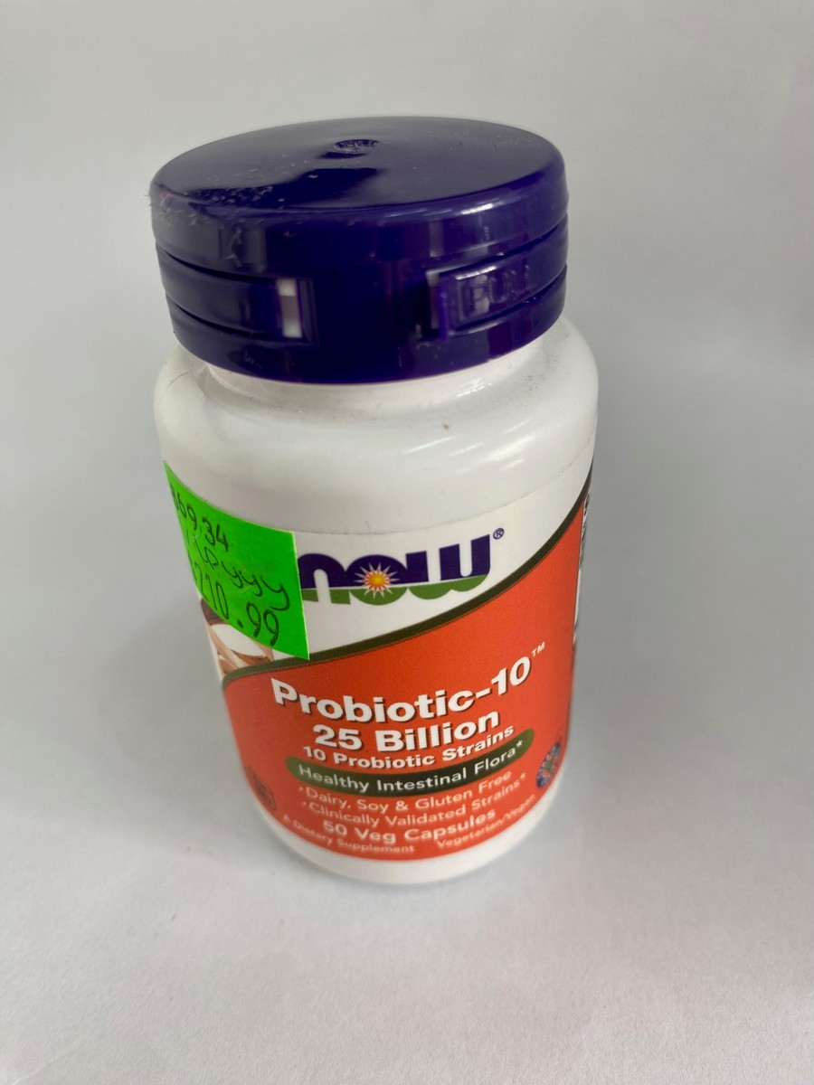 NOW Probiotic-10 25 Billion, 50 Veg Capsules