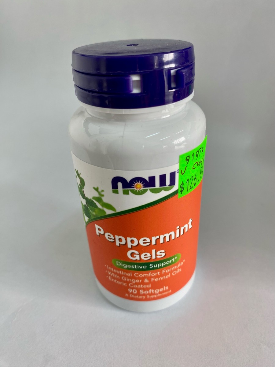 NOW Peppermint Gels, 90 Softgels