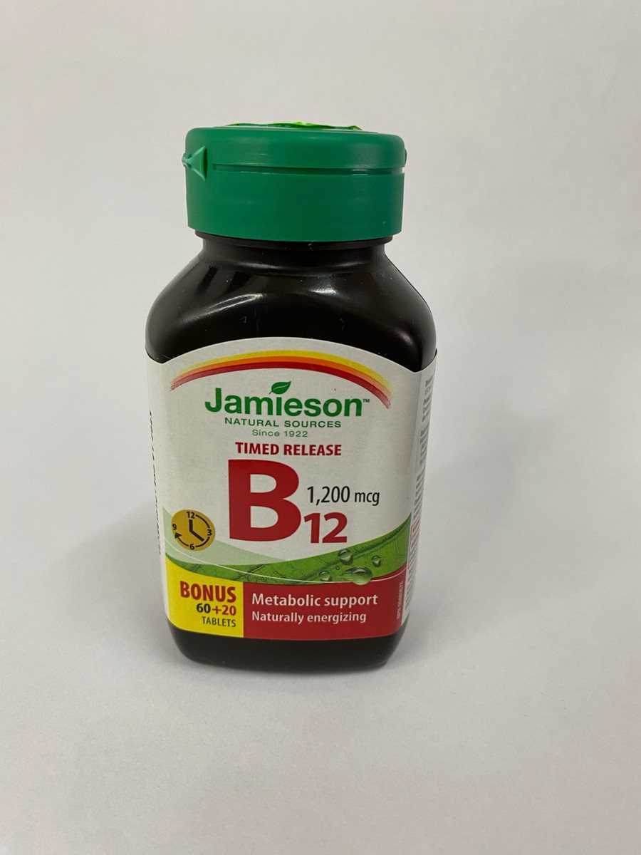 Jamieson Vitamin B12 1200mcg, Timed Release, 80 Tablets