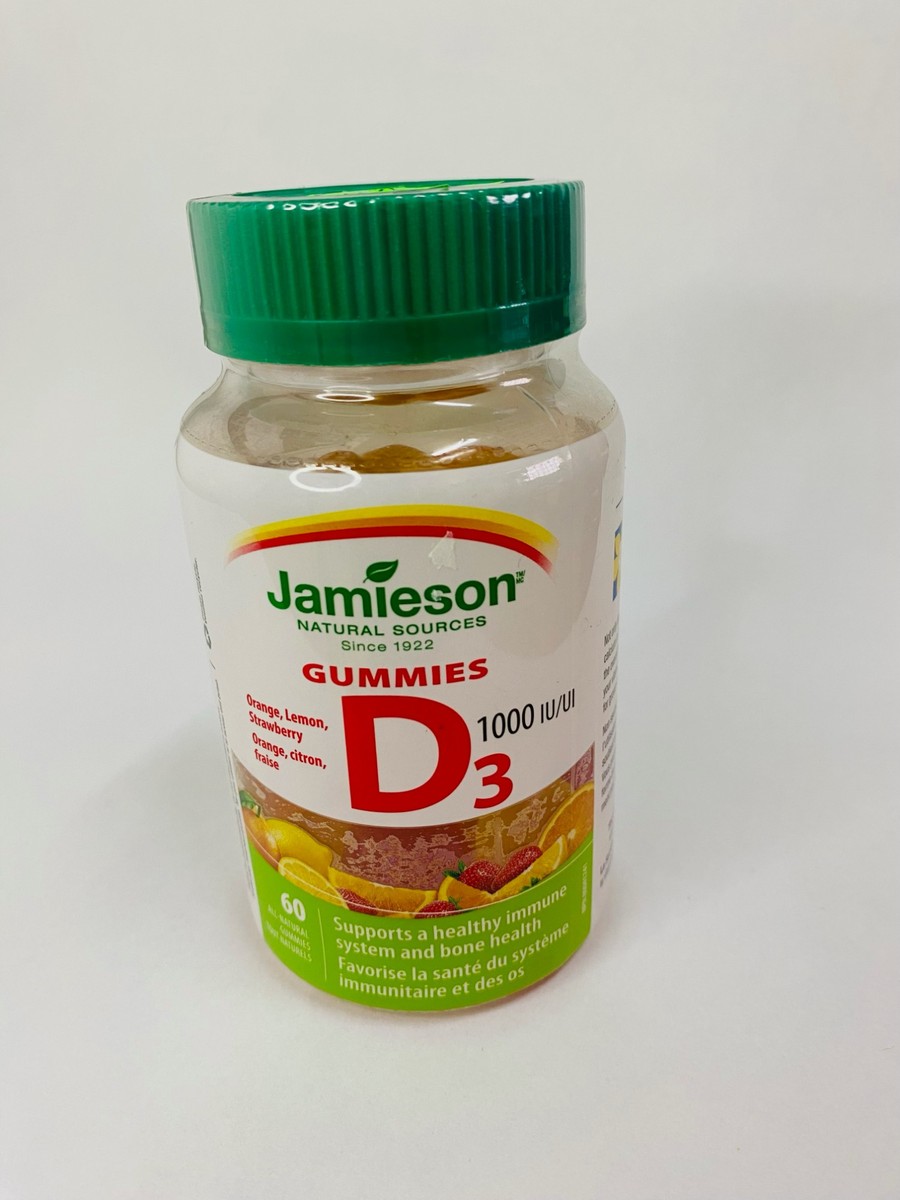 Jamieson Vitamin D3 1000 IU, 60 Gummies