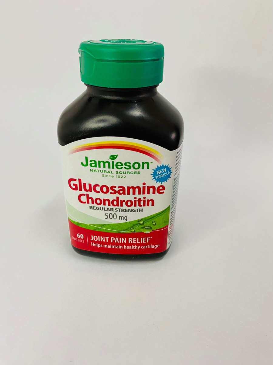Jamieson Glucosamine Chondroitin 500mg Regular Strength, 60 Softgels