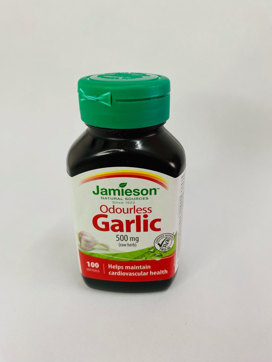 Jamieson Odourless Garlic 500mg, 100 Softgels