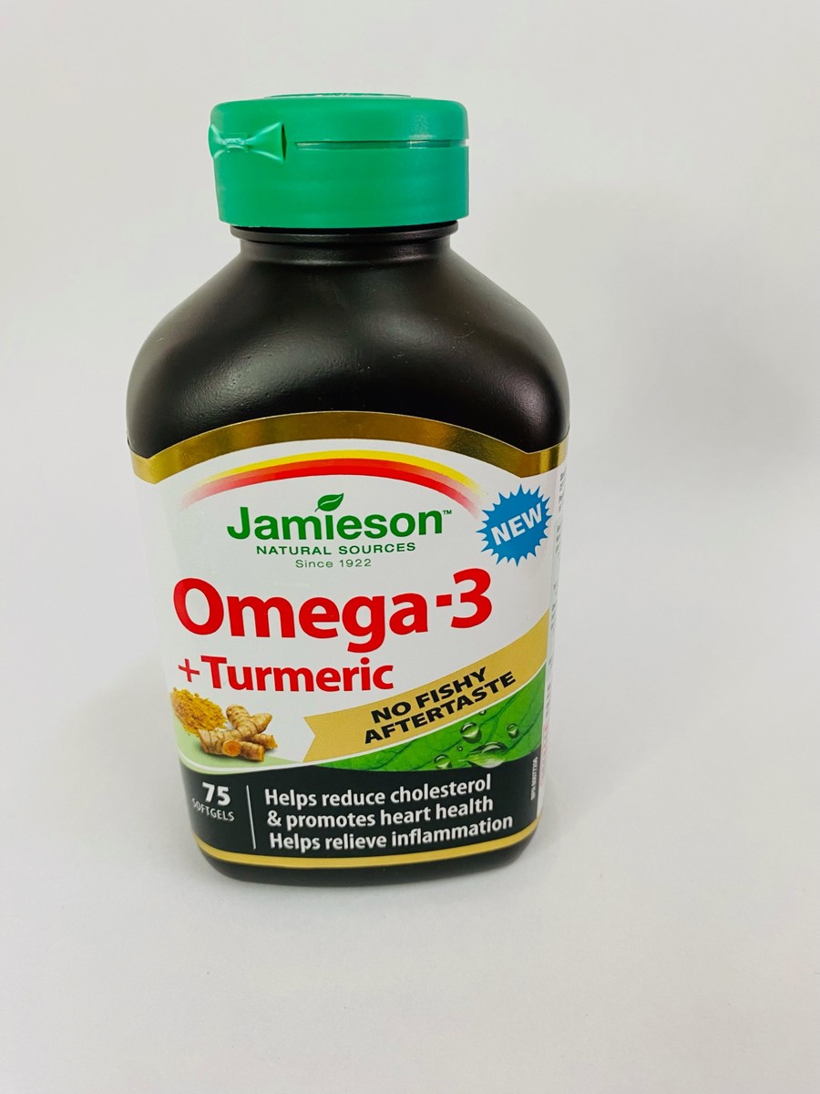 Jamieson Omega-3 and Turmeric, 75 Softgels