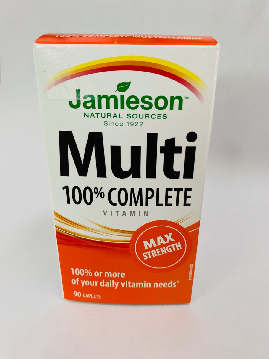 Jamieson 100% Complete Multivitamin Max Strength, 90 Caplets