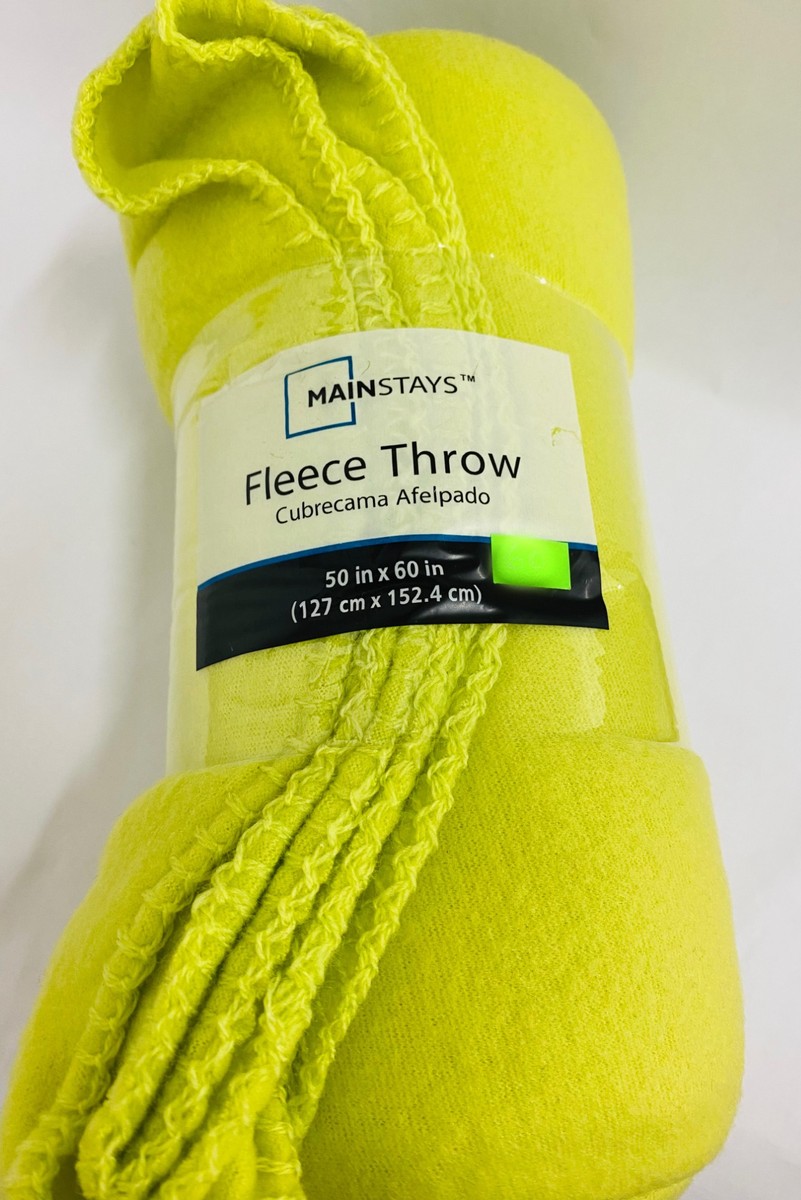 Mainstay Fleece Throw 50in x 60in