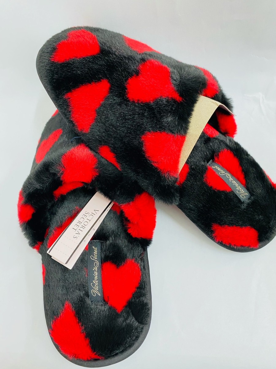 Victoria's Secret Red Heart Slippers - Small