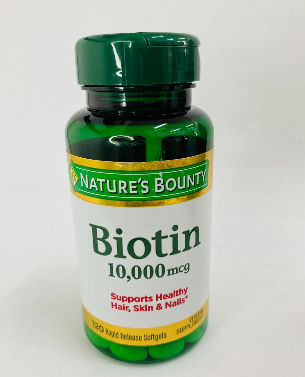 Nature's Bounty Biotin 10000mcg, 120 Softgels