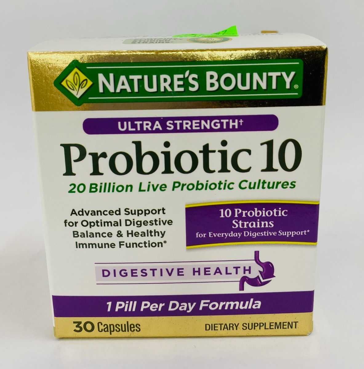 Nature's Bounty Probiotic 10, 20 Billion- 30 Capsules