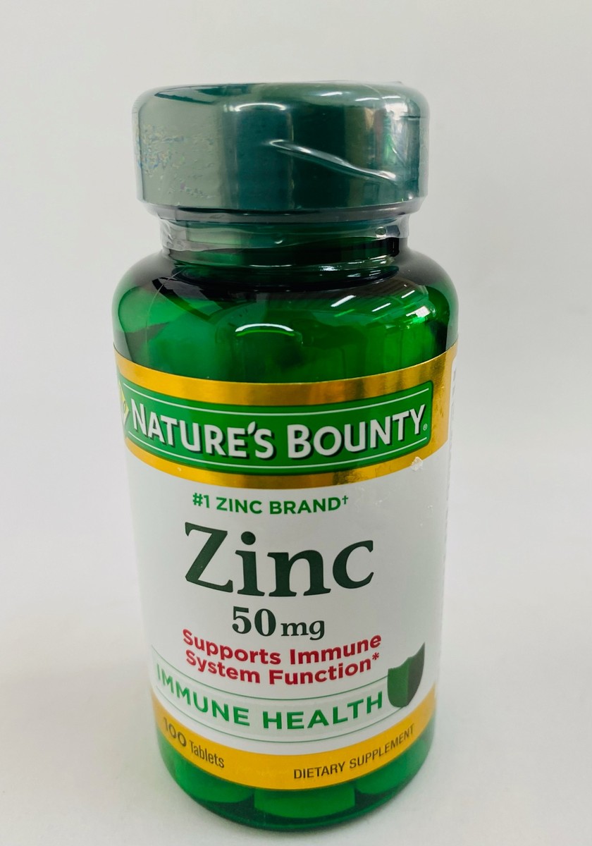 Nature's Bounty Zinc 50mg, 100 Tablets