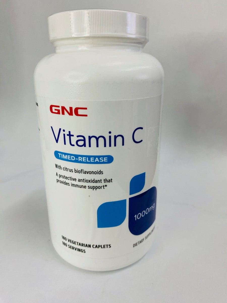 GNC Vitamin C 1000mg 180 Vegan Caplets